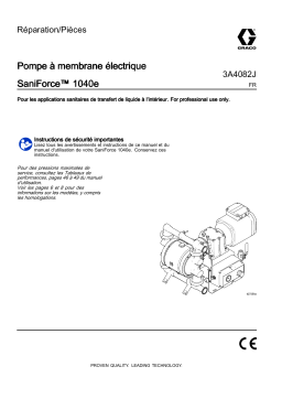 Graco 3A4082J, Pompe à membrane électrique SaniForce™ 1040e Manuel du propriétaire