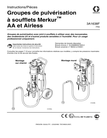Graco 3A1638F, Merkur Bellows AA and Airless Spray Packages Mode d'emploi | Fixfr