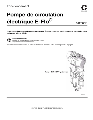 Graco 312088E, E-Flo Electric Circulation Pump Manuel du propriétaire | Fixfr