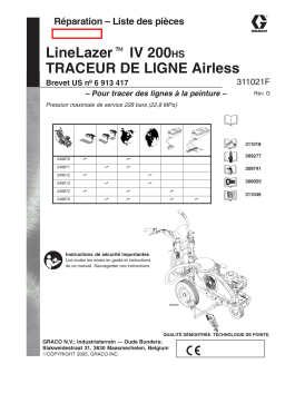 Graco 311021g , Traceurs de ligne airless LineLazer IV 200HS  Manuel du propriétaire