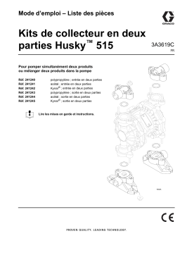 Graco 3A3619, Kits de collecteur Manuel utilisateur