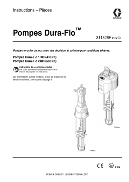 Graco 311826Fb - Dura-Flo Pump Mode d'emploi