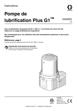 Graco 332583G - G1 Control Lubrication Pump Manuel du propriétaire