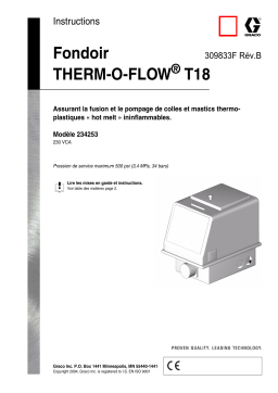 Graco 309833b , Fondoir Therm-O-Flow T18 Manuel du propriétaire