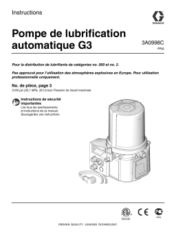 Graco 3A0998C G3 Automatic Lubrication Pump Mode d'emploi