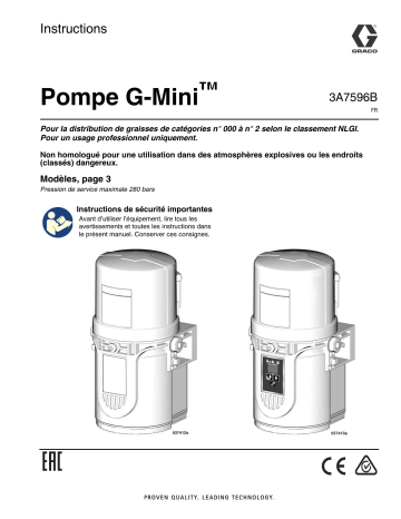 Graco 3A7596B, de la pompe G-Mini, français Manuel du propriétaire | Fixfr