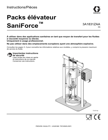 Graco 3A1831ZAA - Packs élévateur SaniForce Mode d'emploi | Fixfr