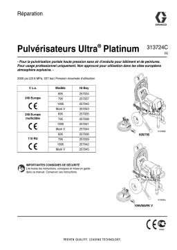 Graco 313724C - Ultra Platinum Sprayers Repair Manuel du propriétaire