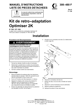 Graco 308480A, Kit de retro--adaptation Optimiser 2K Manuel du propriétaire