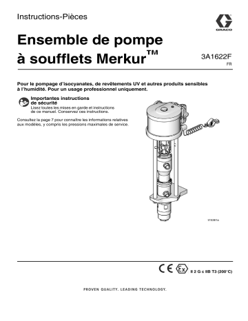 Graco 3A1622F, Merkur Bellows Pump Assembly Mode d'emploi | Fixfr