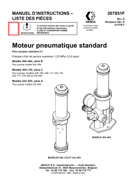 Graco 307851g , Moteur pneumatique standard Manuel du propriétaire