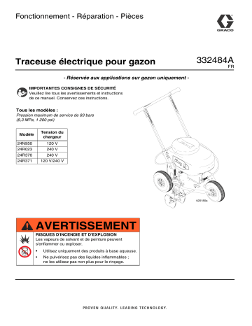 Graco 332484A Electric Turf Striper Manuel du propriétaire | Fixfr