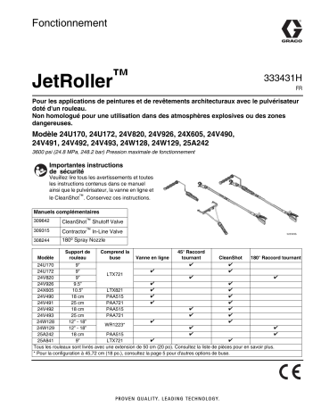 Graco 333431H, JetRoller Manuel du propriétaire | Fixfr