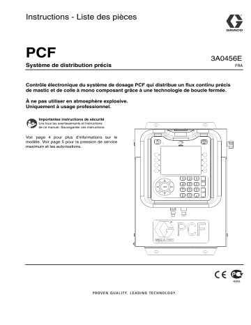 Graco 3A0456E, PCF, Precision Dispense System Mode d'emploi | Fixfr