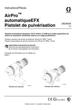 Graco 3A0404A, AirPro EFX Automatic Spray Gun Mode d'emploi