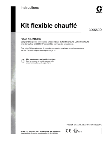 Graco 309559D Heated Hose Kit 245866 Manuel du propriétaire | Fixfr