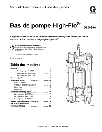 Graco 312628A High-Flo Lowers Manuel du propriétaire | Fixfr