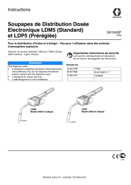 Graco 3A1045P, LDM5 (standard) and LDP5 (preset) Electronic Metered Dispense Valve Mode d'emploi