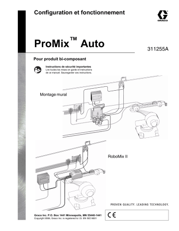 Graco 311079A ProMix Auto, U.S. Manuel du propriétaire | Fixfr