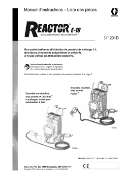 Graco 311075D, Reactor E-10 Mode d'emploi