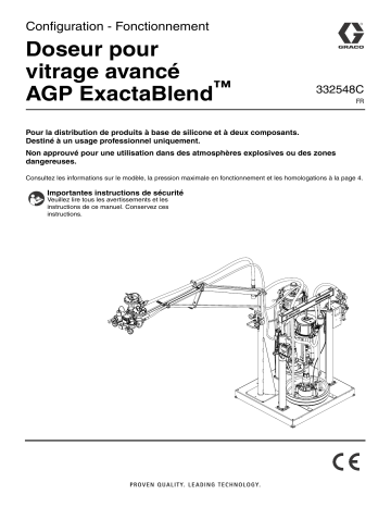 Graco 332548C - ExactaBlend AGP Advanced Glazing Proportioner Manuel du propriétaire | Fixfr