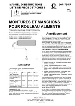 Graco 307755C, Montures et Manchons Pour Rouleau Alimente Manuel du propriétaire