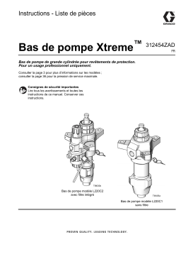 Graco 312454ZAD, Bas de pompe Xtreme Mode d'emploi