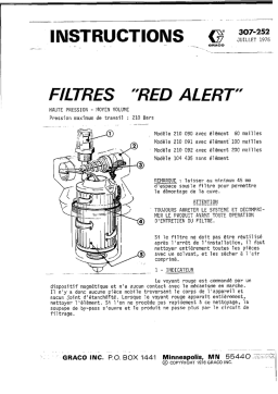 Graco 307252F - Filtres "Red Alert" Manuel du propriétaire