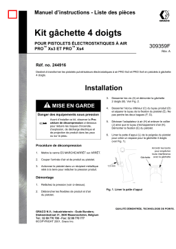 Graco 309359a , Kit gâchette 4 doigts Manuel du propriétaire