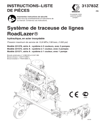 Graco 313783Z - RoadLazer Line Striper System Mode d'emploi | Fixfr