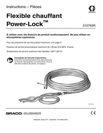 Graco 310763R, Power-Lock Heated Hose Manuel du propriétaire | Fixfr