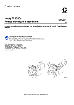 Graco 3A3658J, Pompe électrique à membrane Husky™ 1050e, Fonctionnement Manuel du propriétaire