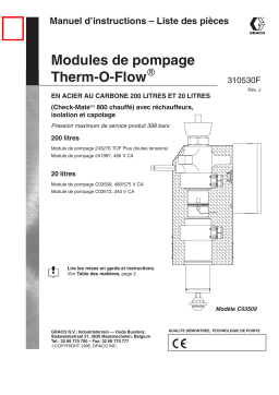 Graco 310530j , Modules de pompage Therm-O-Flow Manuel du propriétaire