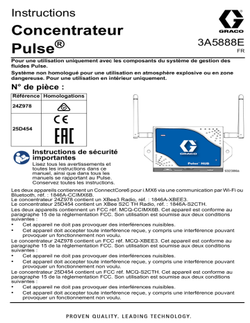 Graco 3A5888E, concentrateur Pulse, Français Manuel du propriétaire | Fixfr