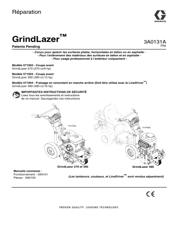 Graco 3A0131A GrindLazer Repair Manuel du propriétaire | Fixfr