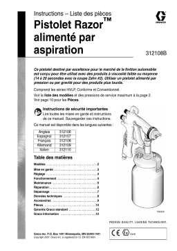 Graco 312108B - Razor Siphon Feed Gun Manuel du propriétaire