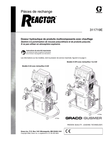 Graco 311719E, Hydraulic Reactor Repair-Parts Manuel du propriétaire | Fixfr