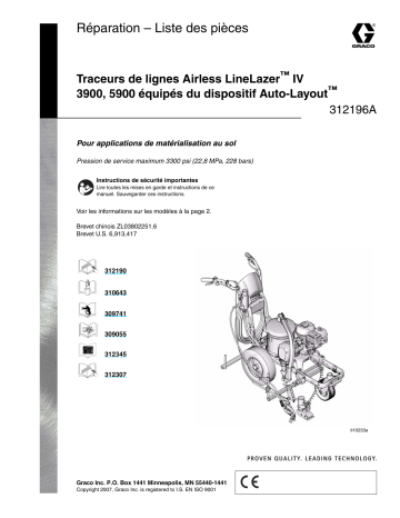 Graco 312196A LineLazer IV 3900, 5900 Auto-Layout System Airless Line Stripers Manuel du propriétaire | Fixfr