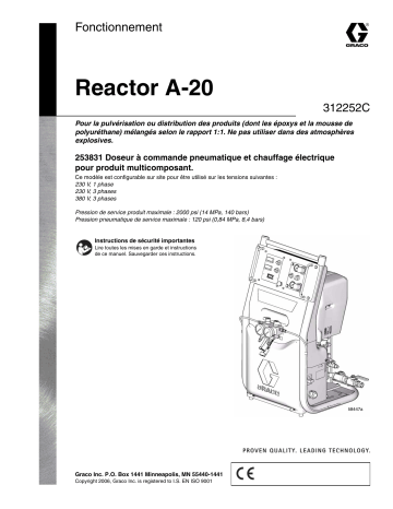 Graco 312252C Reactor A-20 Manuel du propriétaire | Fixfr