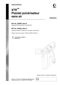 Graco 309532A XTR Spray Gun Manuel du propriétaire