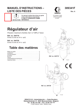 Graco 309341a , Régulateur d'air Manuel du propriétaire