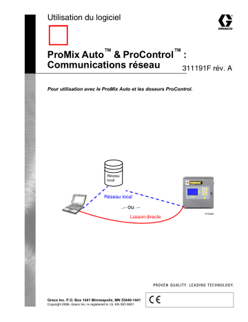 Graco 311191a , Communications réseau pour utilisation avec le ProMix Auto et les doseurs ProControl Manuel du propriétaire | Fixfr