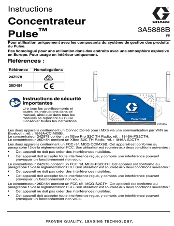 Graco 3A5888A, Concentrateur Pulse, Français Manuel du propriétaire | Fixfr