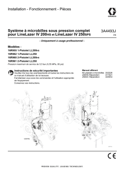 Graco 3A4493J - Système à microbilles sous pression complet pour LineLazer IV 200HS et LineLazer IV 250SPS (Français, France) Manuel du propriétaire