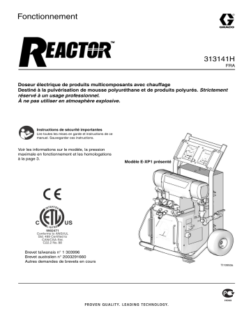 Graco 313141H, Reactor, Electric Proportioners Manuel du propriétaire | Fixfr