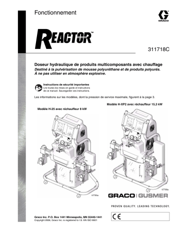 Graco 311718C, Hydraulic Reactor Manuel du propriétaire | Fixfr