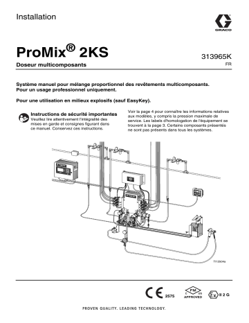 Graco 313965K, ProMix 2KS, Doseur multicomposants Manuel du propriétaire | Fixfr