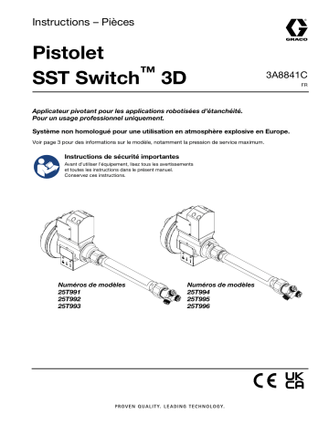 Graco 3A8841C, Pistolet SST Switch 3D Mode d'emploi | Fixfr