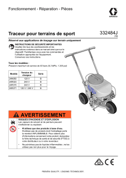 Graco 332484J - Traceur pour terrains de sport Fonctionnement - Réparation - Pièces Manuel du propriétaire