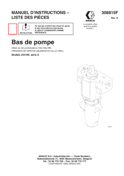 Graco 308815e , Bas de pompe Manuel du propriétaire